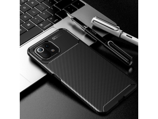 Xiaomi Mi 11 Lite Carbon Design Hülle TPU Case flexibel schwarz