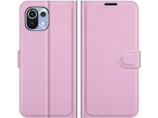 Xiaomi Mi 11 Lite Lederhülle Portemonnaie Karten Etui rosa