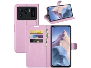 Xiaomi Mi 11 Ultra Lederhülle Portemonnaie Karten Etui rosa