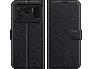 Xiaomi Mi 11 Ultra Lederhülle Portemonnaie Karten Etui schwarz