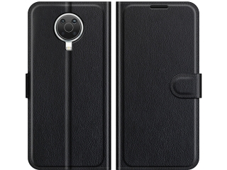 Nokia G20 Lederhülle Portemonnaie Karten Etui schwarz