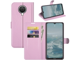 Nokia G10 Lederhülle Portemonnaie Karten Etui rosa