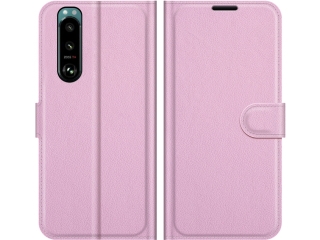 Sony Xperia 5 III Lederhülle Portemonnaie Karten Etui rosa