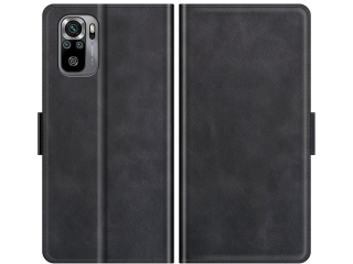 Xiaomi Redmi Note 10 4G Leder Hülle Karten Ledertasche schwarz