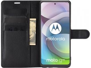 Motorola Moto G 5G Lederhülle Portemonnaie Karten Etui schwarz