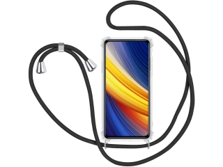 Xiaomi Poco X3 Pro Handykette Necklace Hülle Gummi transparent