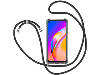 Oppo A94 5G Handykette Necklace Hülle Gummi transparent