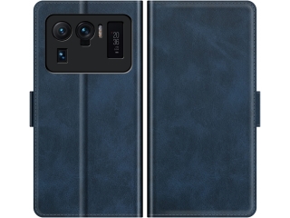Xiaomi Mi 11 Ultra Leder Hülle Karten Ledertasche dunkelblau