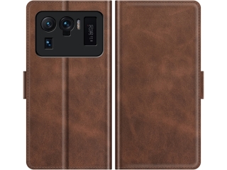 Xiaomi Mi 11 Ultra Leder Hülle Karten Ledertasche mokka