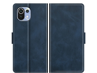 Xiaomi Mi 11 Lite Leder Hülle Karten Ledertasche dunkelblau