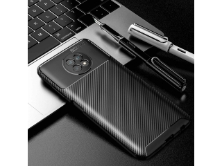Xiaomi Redmi Note 9T Carbon Design Hülle TPU Case flexibel schwarz