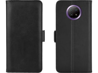 Xiaomi Redmi Note 9T Leder Hülle Karten Ledertasche schwarz