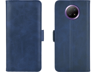 Xiaomi Redmi Note 9T Leder Hülle Karten Ledertasche dunkelblau