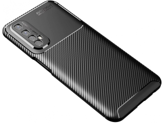 Realme 7 Carbon Design Hülle TPU Case flexibel schwarz