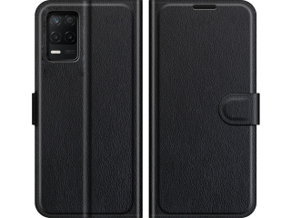 Realme 8 5G Lederhülle Portemonnaie Karten Etui schwarz