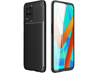 Realme 8 5G Carbon Design Hülle TPU Case flexibel schwarz