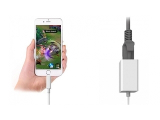 Lightning Ethernet RJ45 Netzwerkkabel Adapter Apple iPhone iPad - 10cm