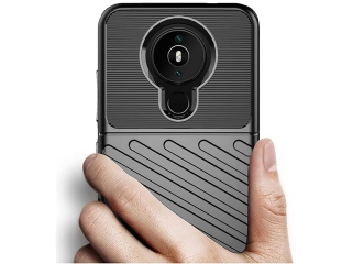 Nokia 1.4 SpaceCase Stripes Impact-Resistant Hülle schwarz