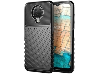 Nokia G10 SpaceCase Stripes Impact-Resistant Hülle schwarz