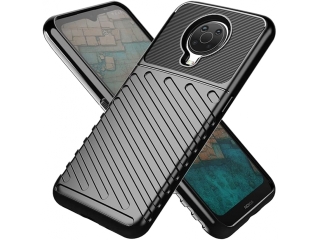 Nokia G20 SpaceCase Stripes Impact-Resistant Hülle schwarz