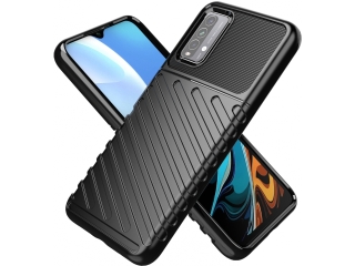 Xiaomi Redmi 9T SpaceCase Stripes Impact-Resistant Hülle schwarz