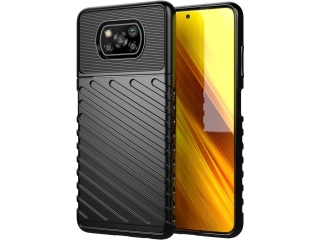 Xiaomi Poco X3 Pro SpaceCase Stripes Impact-Resistant Hülle schwarz