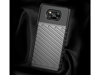 Xiaomi Poco X3 Pro SpaceCase Stripes Impact-Resistant Hülle schwarz