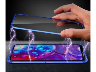 Xiaomi Redmi Note 9T Alu Magnetic Glass Case Panzerglas Vorne & Hinten schwarz