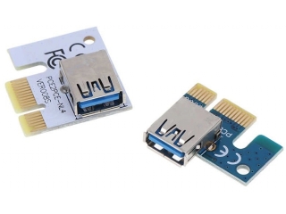 PCI-E Express Riser Card Adapter mit USB Buchse für Riser Cards