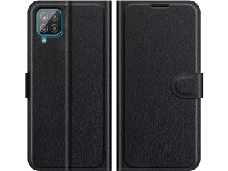 Samsung Galaxy A22 4G Lederhülle Portemonnaie Karten Etui schwarz