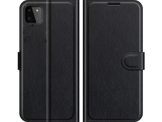 Samsung Galaxy A22 5G Lederhülle Portemonnaie Karten Etui schwarz
