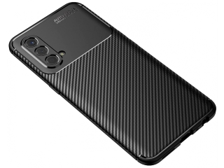 OnePlus Nord CE 5G Carbon Design Hülle TPU Case flexibel schwarz