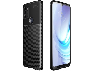Motorola Moto G50 Carbon Design Hülle TPU Case flexibel schwarz