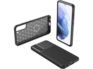 Samsung Galaxy S21 FE Carbon Design Hülle TPU Case flexibel schwarz