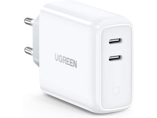 UGREEN Dual USB-C Ladegerät PD 36W für Smartphones und Handys weiss