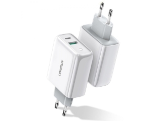 UGREEN Dual USB-C Power Delivery PD Ladegerät 36W 5-20V weiss