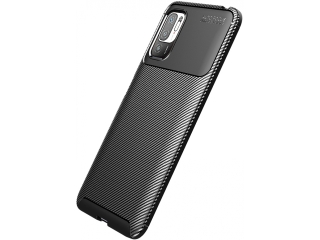Xiaomi Redmi Note 10 5G Carbon Design Hülle TPU Case flexibel schwarz