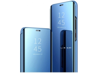 Xiaomi Redmi Note 10 5G Flip Cover Clear View Case transparent blau