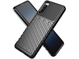 Sony Xperia 10 III SpaceCase Stripes Impact-Resistant Hülle schwarz
