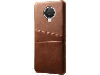 CardCaddy Nokia X20 Leder Backcase mit Kartenfächern braun