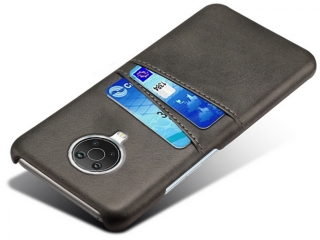 CardCaddy Nokia X20 Leder Backcase mit Kartenfächern schwarz