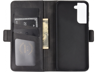 Samsung Galaxy S21 Leder Hülle Karten Ledertasche schwarz