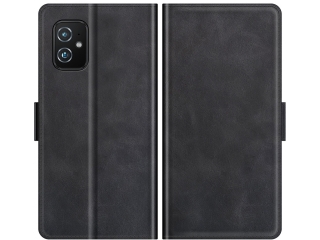 Asus Zenfone 8 Leder Hülle Karten Ledertasche schwarz