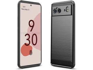 Google Pixel 6 Carbon Gummi Hülle TPU Case schwarz