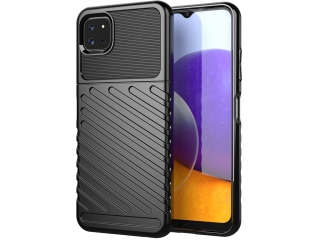 Samsung Galaxy A22 5G SpaceCase Stripes Impact-Resistant Hülle schwarz