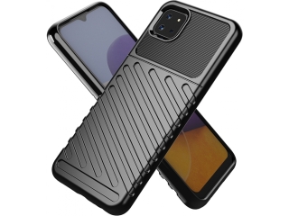 Samsung Galaxy A22 5G SpaceCase Stripes Impact-Resistant Hülle schwarz