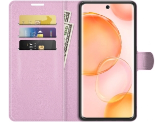 Honor 50 Lederhülle Portemonnaie Karten Etui rosa