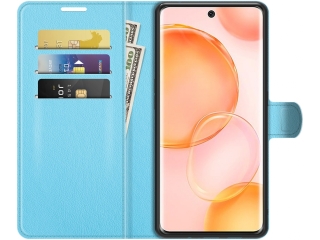 Honor 50 Lederhülle Portemonnaie Karten Etui hellblau