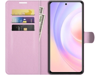 Honor 50 SE Lederhülle Portemonnaie Karten Etui rosa