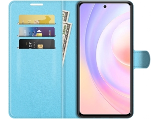 Honor 50 SE Lederhülle Portemonnaie Karten Etui hellblau